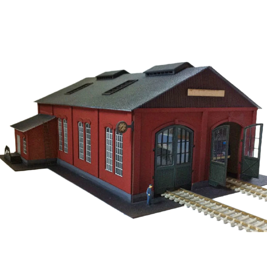  1:87 HO Scale Locomotive Garage Sand Table Scene Decorations