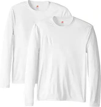 

2020 Men's Long Sleeve Cool Dri T-Shirt UPF 50+ (Pack of 2) Short Casual Cotton O-Neck