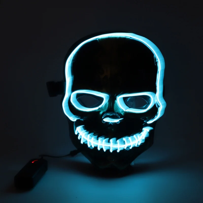 Halloween Neon Mask LED Light Up Party Masks The Purge Election Year Great Funny Masks Festival Cosplay Costume Glow In Dark