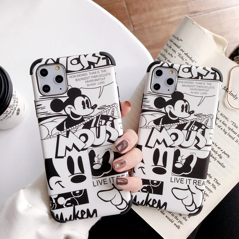ORYKSZ Lovely Minnie Soft Shockproof Phone Case For iPhone 11 Pro Max Cases XR XS X 7 7plus 8 Plus Back Cover |