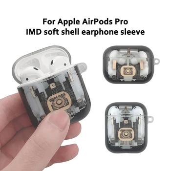 

For Airpods 1 2 Pro Case IMD Soft Mechanical Structure Pattern Charging Box Cover Shell For Air Pods 1 2 Pro Protective Sleeve