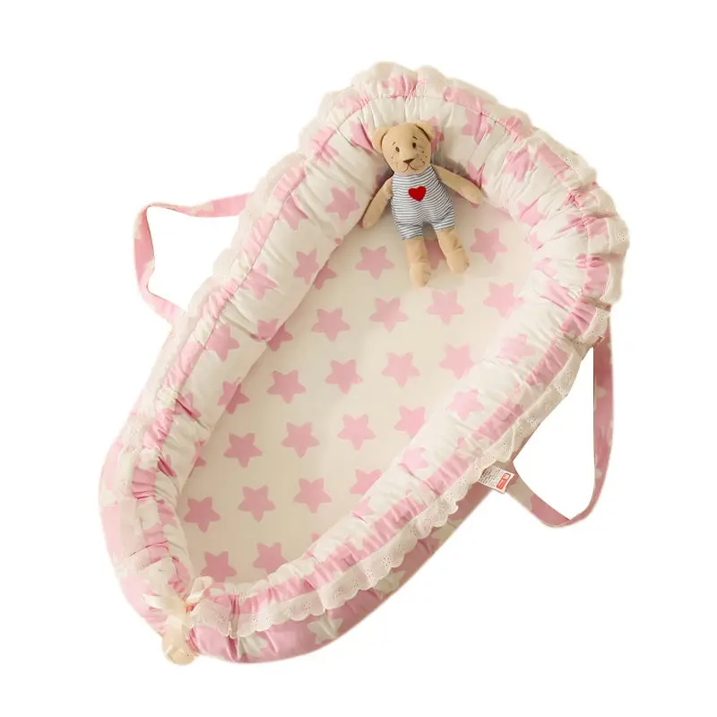 Детская Хлопковая люлька для малышей, дышащая, 85*50 см, для новорожденных, детская люлька, бампер, для сна, кровать, переносная кроватка
