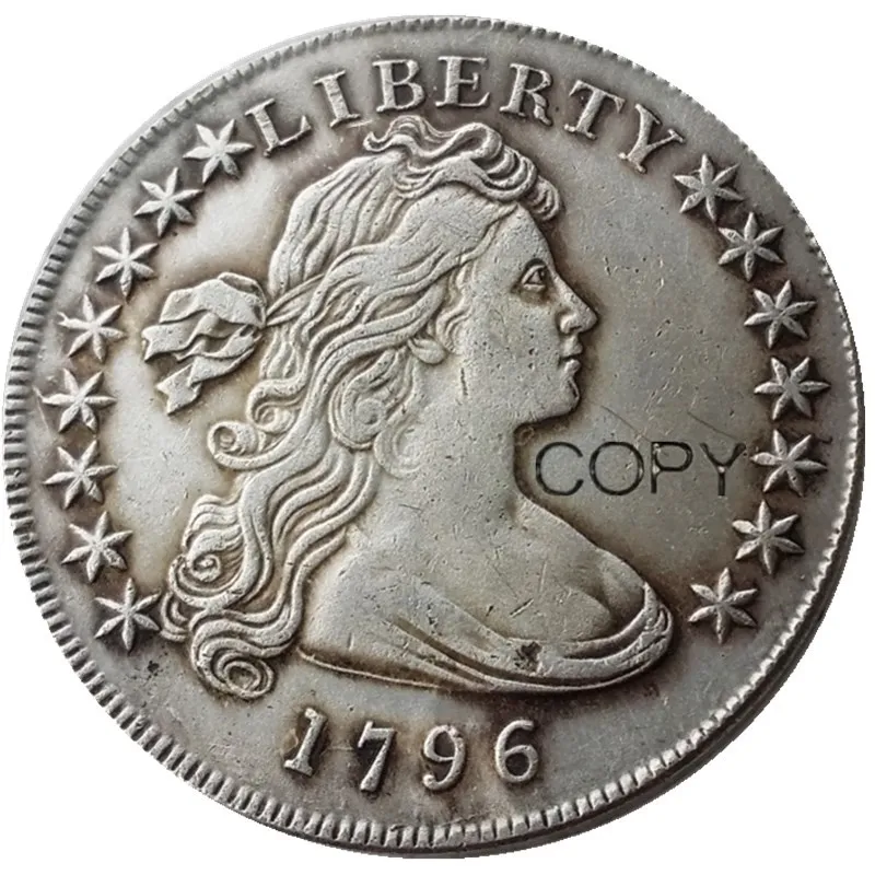 

US 1796 Liberty Dollar Silver Plated Copy Coin