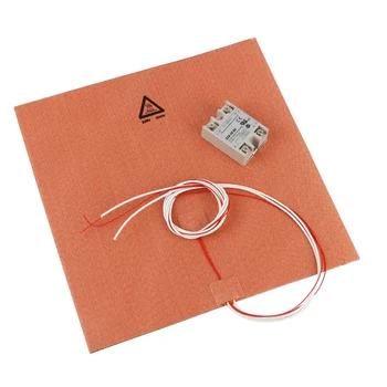 

300X300mm Silicone Heater 3D Printer Heater Heatbed Pad 220V 300W with Solid State Relay for 3D Printer Parts