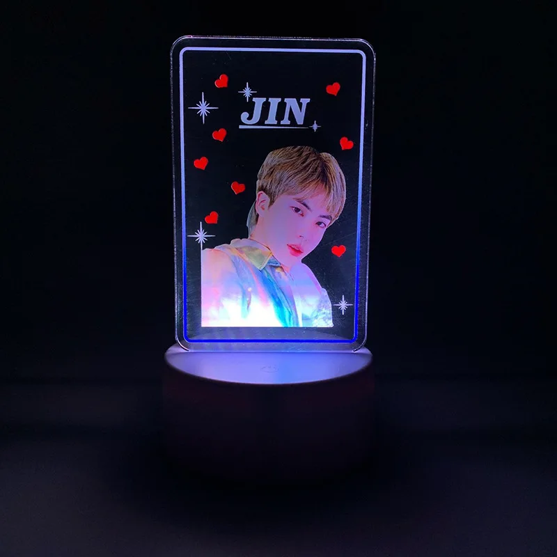 KPOP Bangtan мальчиков красочный акриловый Ночной светильник Настольная лампа карта душа Persona JUNG KOOK JIMIN JIN SUGA J-HOPE FH206 - Цвет: JIN