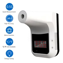 K3 Non-Contact Digital Thermometer Wall-Mounted Infrared Forehead Thermometer LCD Display School/Office/Metro Wall Thermometer