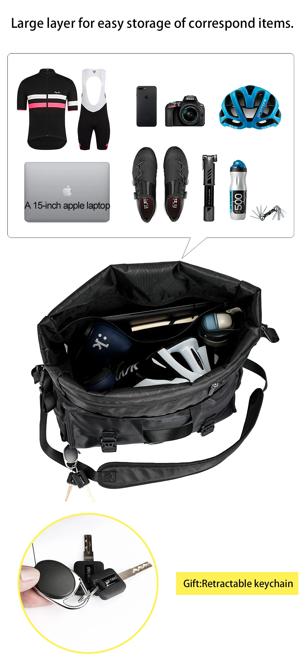 Навесная задняя велосипедная сумка Rhinowalk Pannier 25L, водонепроницаемая дорожная сумка для мужчин и женщин, сумка для ноутбука в деловом стиле, сумка на плечо, 3 цвета