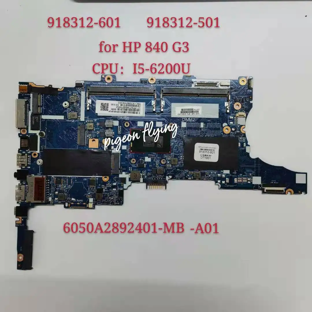 For HP EliteBook 850 G3 840 Laptop Motherboard CPU I5-6200U 918312-501 918312-601 6050A2892401-MB-A01 DDR4 100% Test Ok | Компьютеры и