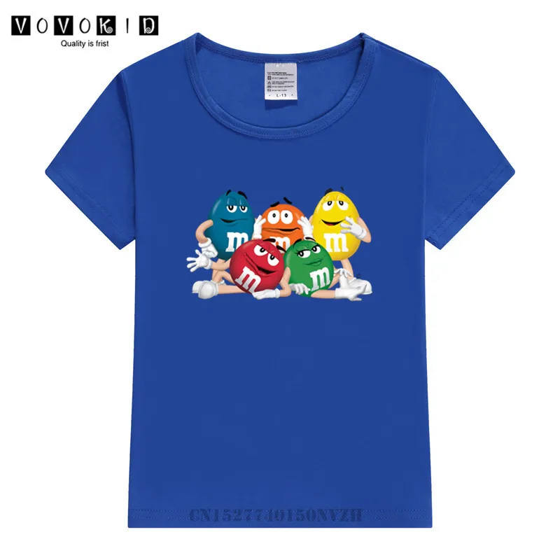 2020 kid chocolate beans MM print funny streetwear t shirt Boy/Girl Anime Short Sleeve t-shirt 3D Baby Shirts