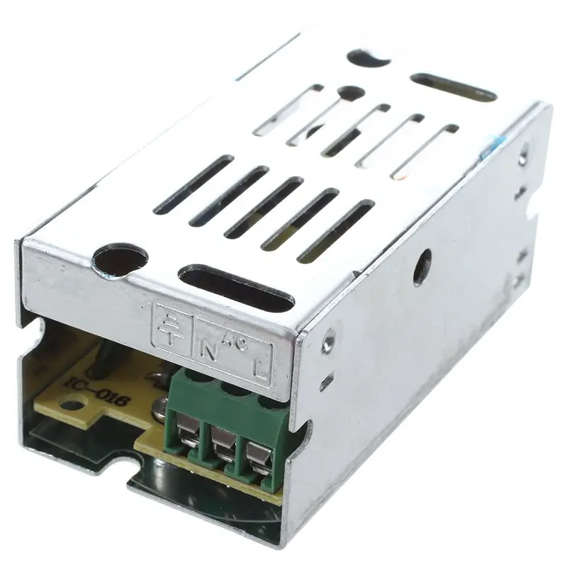 Трансформатор напряжения источник питания AC 110/220V к DC 12V 1A серебро