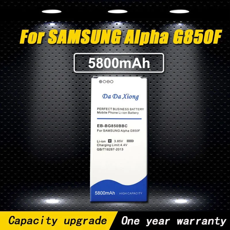 5800mAh EB-BG850BBC EB-BG850BBE Li-ion Phone Battery for Samsung Galaxy Alpha G850F G8508 S G8509V G850 G850T G850V G850M | Мобильные