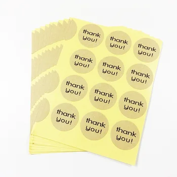 

1200 Pcs/lot DIY Scrapbooking Thank you Kraft Round Sticker Cookie Cake Gift Labels Stickers Kitchen Sweets Party Seal Sticker
