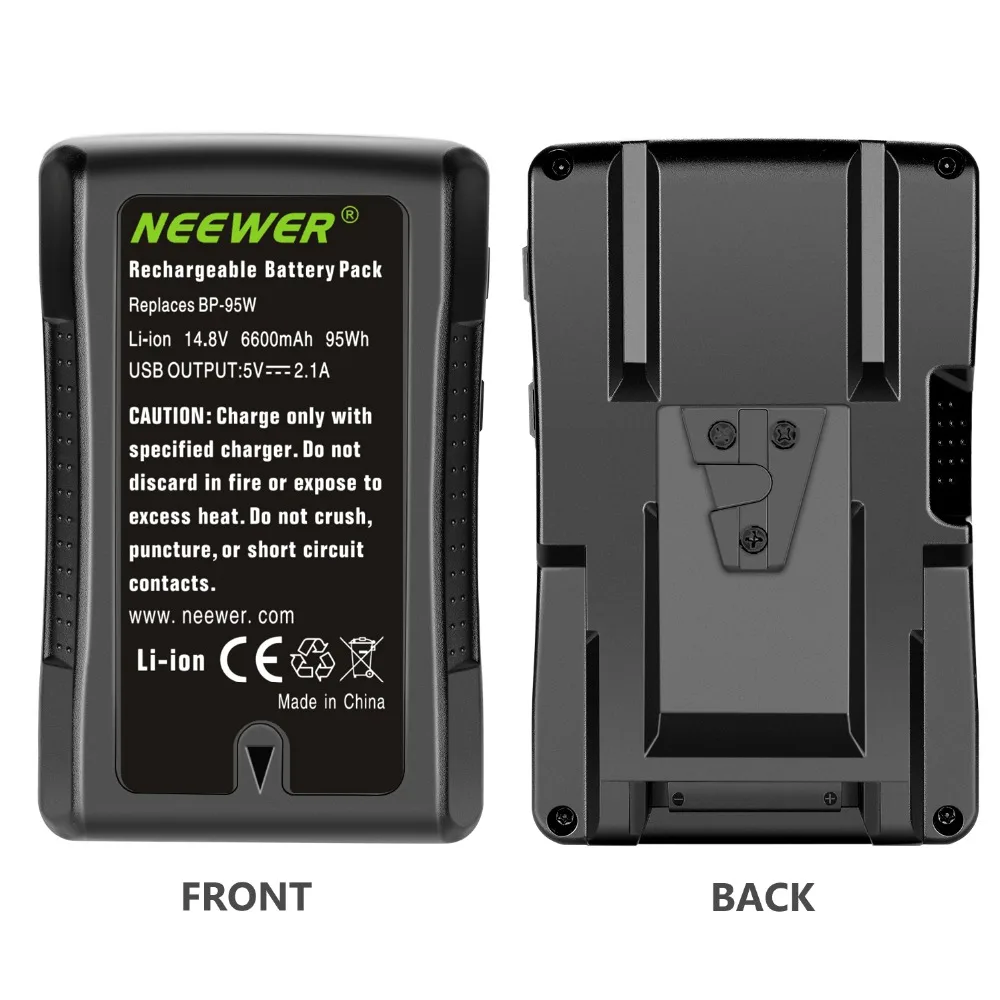 Neewer V Mount/V Lock battery-95Wh 14,8 V 6600mAh литий-ионная аккумуляторная батарея для трансляции видеокамеры, для sony HDCAM