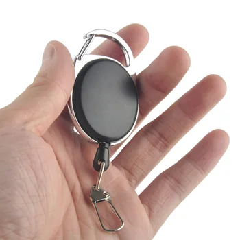

Resilience Steel Wire Rope Elastic Keychain Recoil Sporty Retractable Alarm Key Ring Anti Lost key Ring Holder Camping Tools