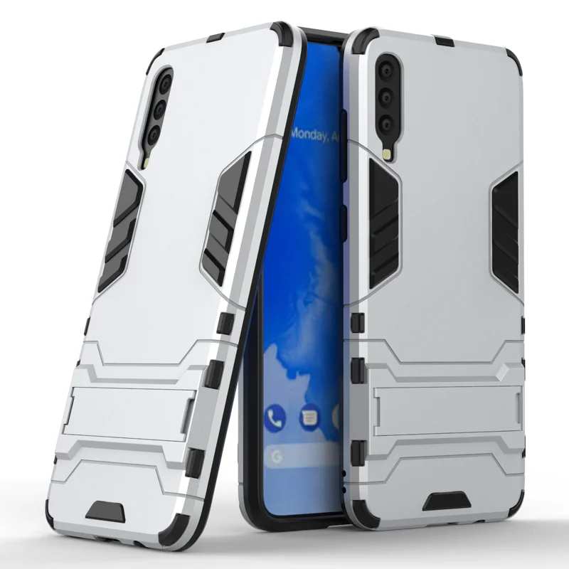 3 в 1 противоударный чехол для samsung Galaxy A70 A705F, чехол для телефона samsung Galaxy A70 A 70 PC+ силиконовый чехол-подставка