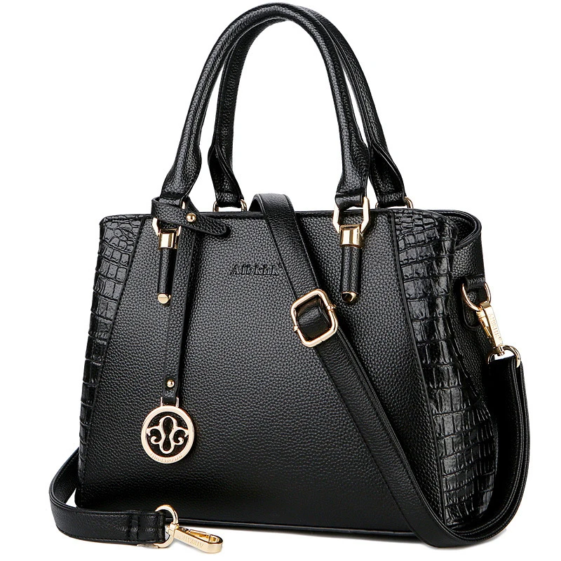 

Luxury Tote Fashion Alligator Pattern Design Women Handbags Genuine Leather Shoulder Messenger Bag Crossbody Ladies Bags