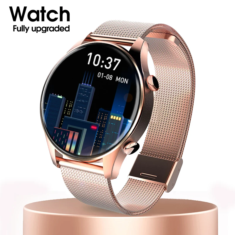 Women Smartwatch Full Touch Screen Support Dial Call Heart Rate