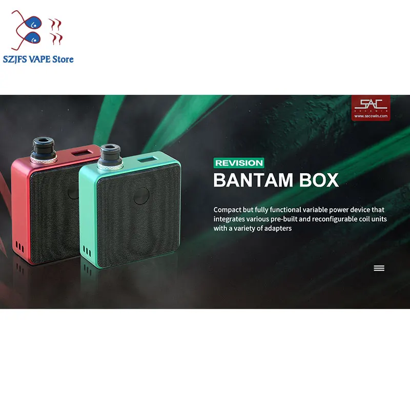 Новое поступление подлинные SXK Bantam коробка версия 2 мл/5 мл Емкость 30 Вт черный серебристый цвет 18350 BB мини мод vape vaporizerBantam мин