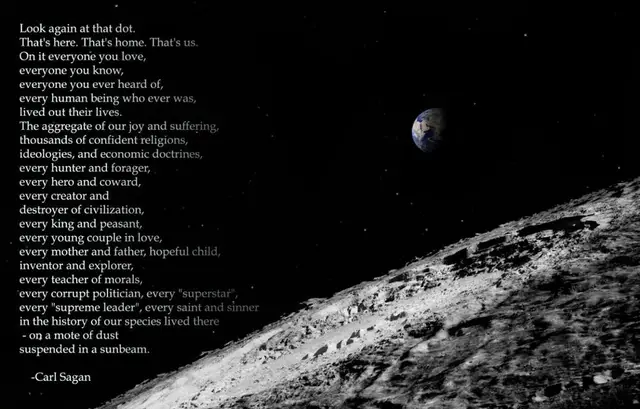 Choosecarl Sagan Citation De Points Bleu Pale Affiche En Soie Imprimee D Art Spatial Decor Mural De Maison Aliexpress