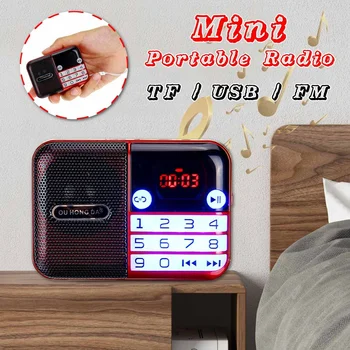 

Portable FM Radio 70-108MHZ Digital Display Power off Memory USB TF Card Speaker MP3 Music Palyer