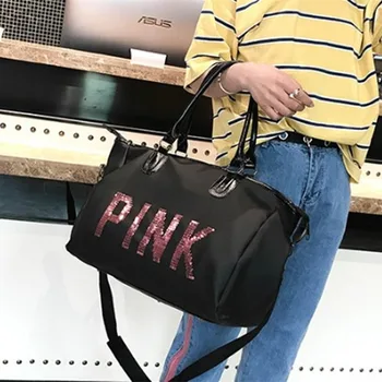 

Travel Bag 2020 New Short Travel Bag Women's Handbag Bag Men's Large-capacity PINK Travel Bag Shoe Seat Fitness Bag Herramientas