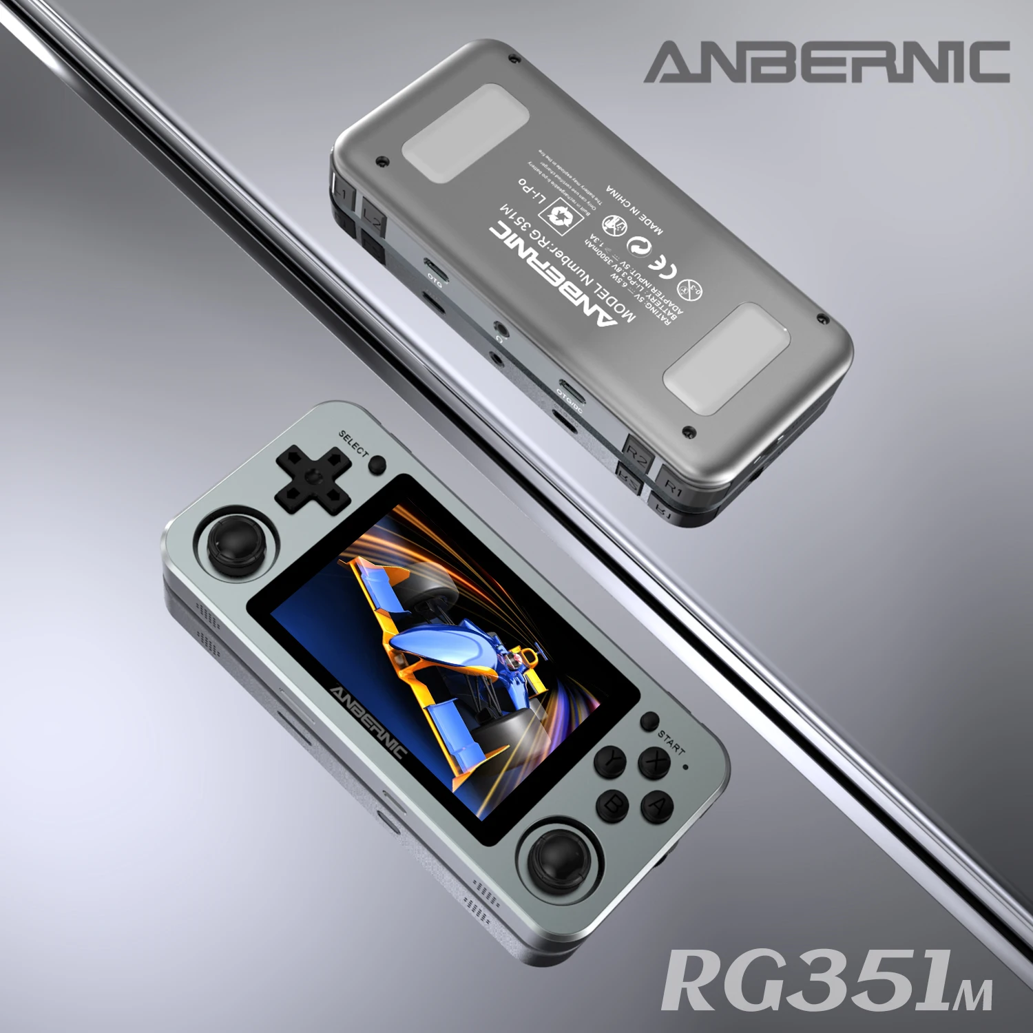 New RG351M ANBERNIC Retro Games Aluminum Alloy 64G 2400 GAMES handheld game console PS1 RK3326 Open Source 3.5 INCH RG351Emulato