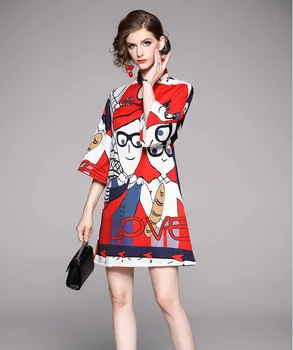 

Plus Size Casual Solid Color Cotton Linen Women Long Sleeve Tunic Kaftan Dress length vestidos summer dresses causal clothing