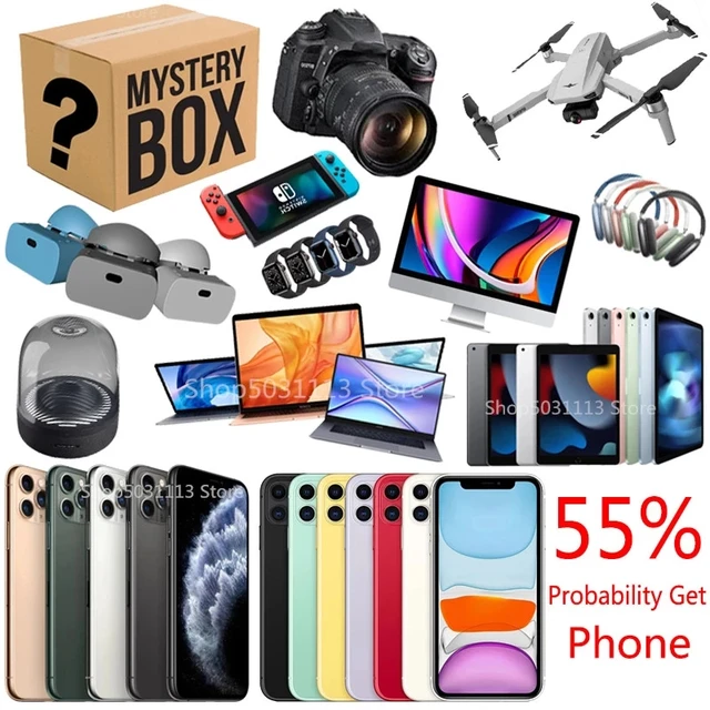 Most Popular Lucky Mystery Boxes Surprise Gifts Such As Drones Gamepads Headsets Notebooks Mobile Phones Random