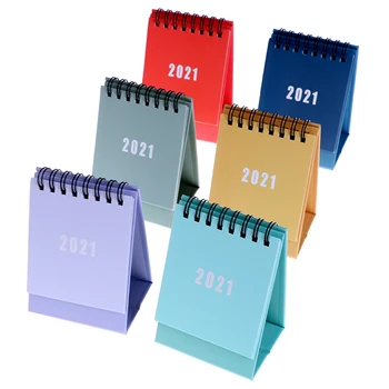 

Mini Desk Calendar 2021 Creative Desktop Ornaments Portable Work Note Calendar New Year Plan Schedule Back To School