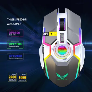 

2.4G Wireless RGB Luminous Mouse Silent LED Backlit Mice USB Optical Ergonomic Gaming Mouse PC Computer Mouse For Laptop PC