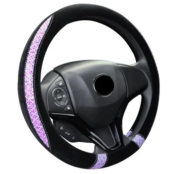 

Fashion Universal DIY Car Steering wheel Cover Anti-Slip Sports Style 38CM Anti-catch Holder Fit Most cars