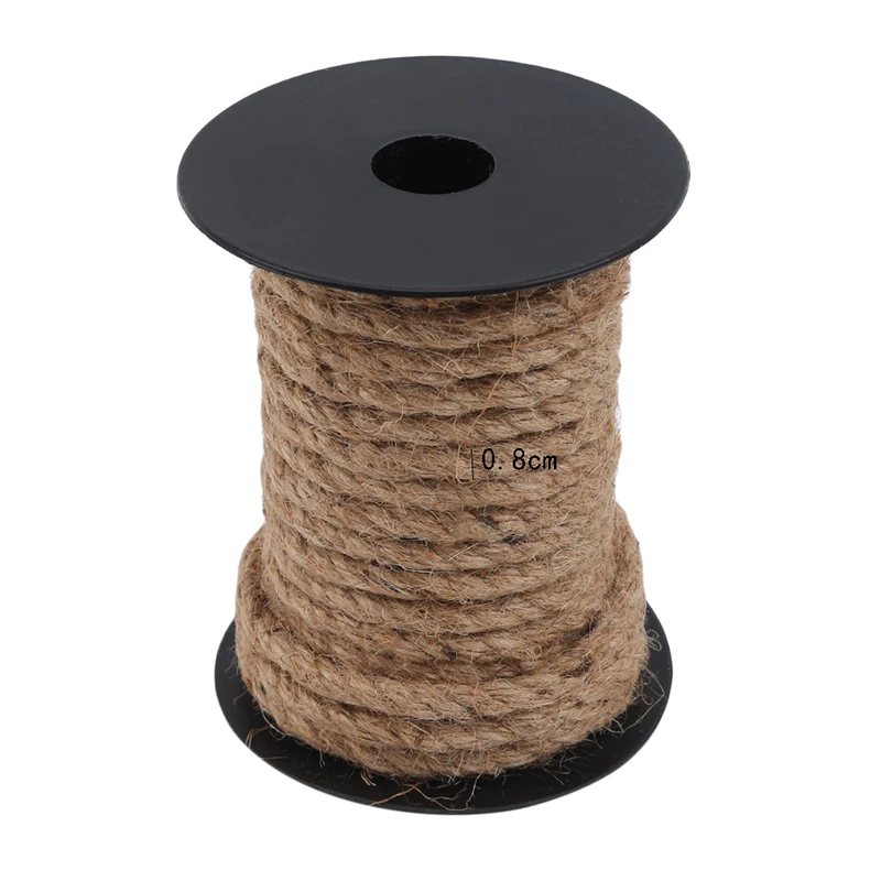 8mm DIY Natural Jute Twine Burlap String Hemp Rope Party Wedding Gift Wrapping Cords Thread Scrapbooking Florists Craft Decor - Цвет: 8mm