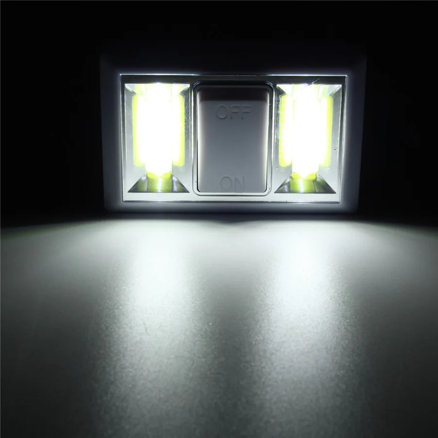 

Ultra Bright COB Magnetic LED Night Light Cordless Switch Wall Light Battery Operated Under Cabinet Shelf Closet Night Lamp