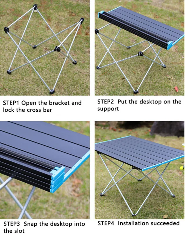 Ultralight Portable Outdoor Table Foldable Camping Table Aluminum Alloy Durable Dinner Table Party Picnic Fishing BBQ Desk