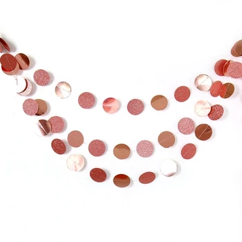 

Circle Dots Garland Party Decorations Paper Polka Dots Hanging Streamer String Bunting Banner Backdrop Background Decor