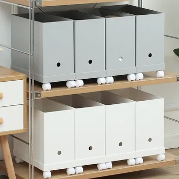 

Japan Home A4 File Storage Box Finishing Box Multi-functional Plastic Cracks Storage Box Kitchen Cabinet shou na kuang