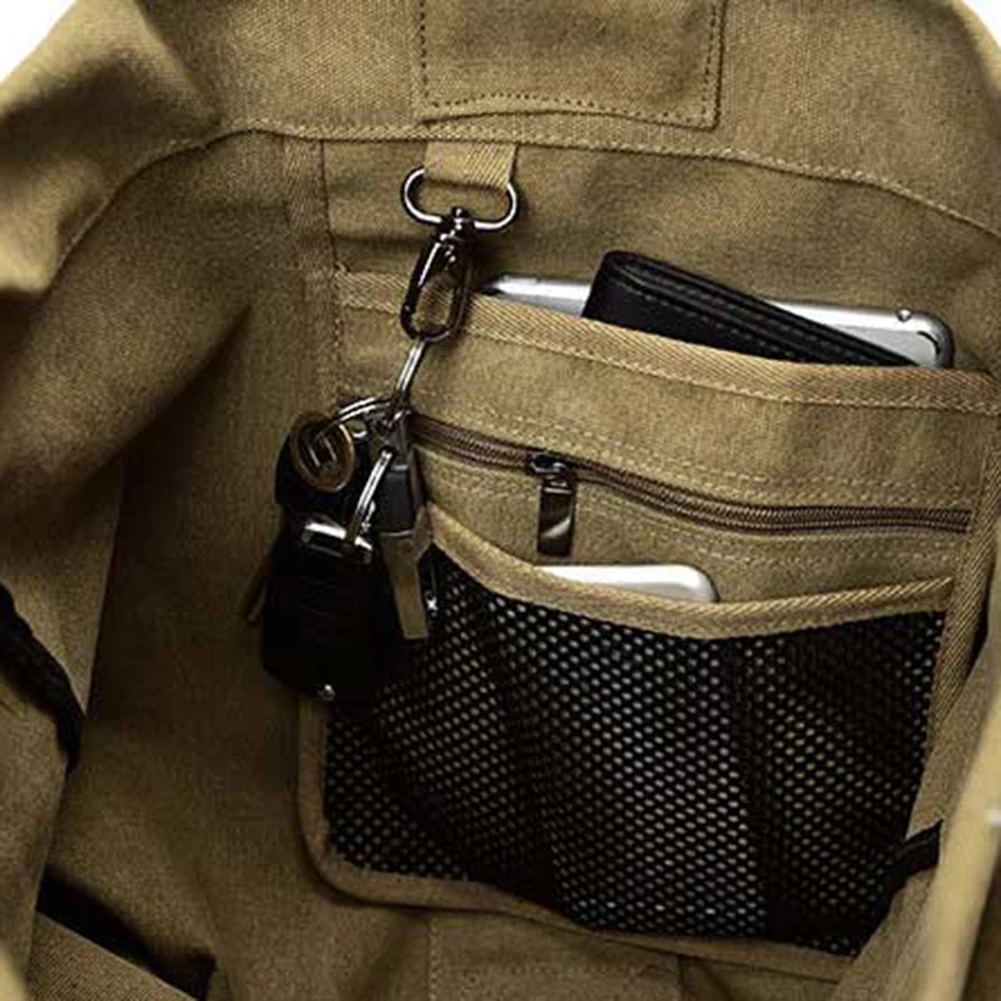Модная уличная дорожная армейская сумка, портативный мужской Одноцветный холщовый рюкзак, Большой Вместительный спортивный рюкзак