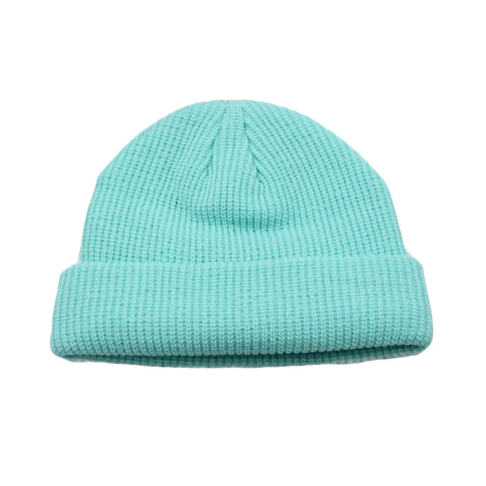 Модные теплые зимние шапки унисекс однотонная Вязаная Шерстяная Шапка Gorros Mujer