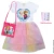 Disney Summer Frozen Elsa Girl Хлопковая Футболка + Принт +сумка марлевое лоскутное Платье Детская девочка Домашняя вечеринка Повседневная Одежда Платья