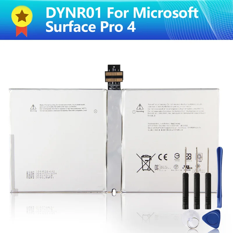 Оригинальный запасной аккумулятор DYNR01 для Microsoft Surface Pro 4 Pro4 G3HTA027H 1724 + качественный