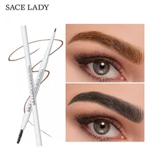 Двойная головка карандаш для бровей Супер тонкая 1,5 мм профессиональная для макияжа глаз краска для татуажа натуральная Водонепроницаемая Косметика TSLM2