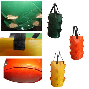 

Strawberry Tomato Planting Growing Bag 3Gallons Multi-mouth Container Bags Grow Planter Pouch Root Bonsai Plant Pot Garden tool