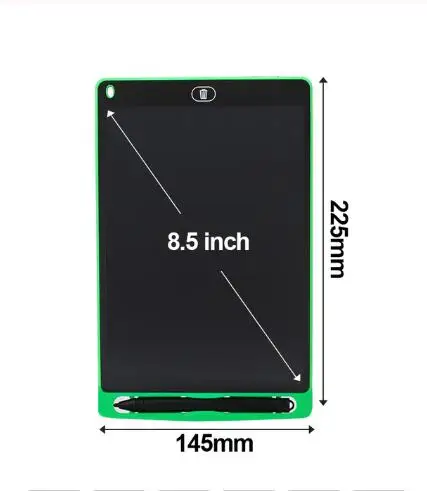 Green 8.5 inch Графический планшет, электроника для рисования, умный ЖК-дисплей, стираемая чертежная доска, 8,5, 12 дюймов, светильник, коврик, рождественский подарок для детей - Цвет: Green 8.5 inch