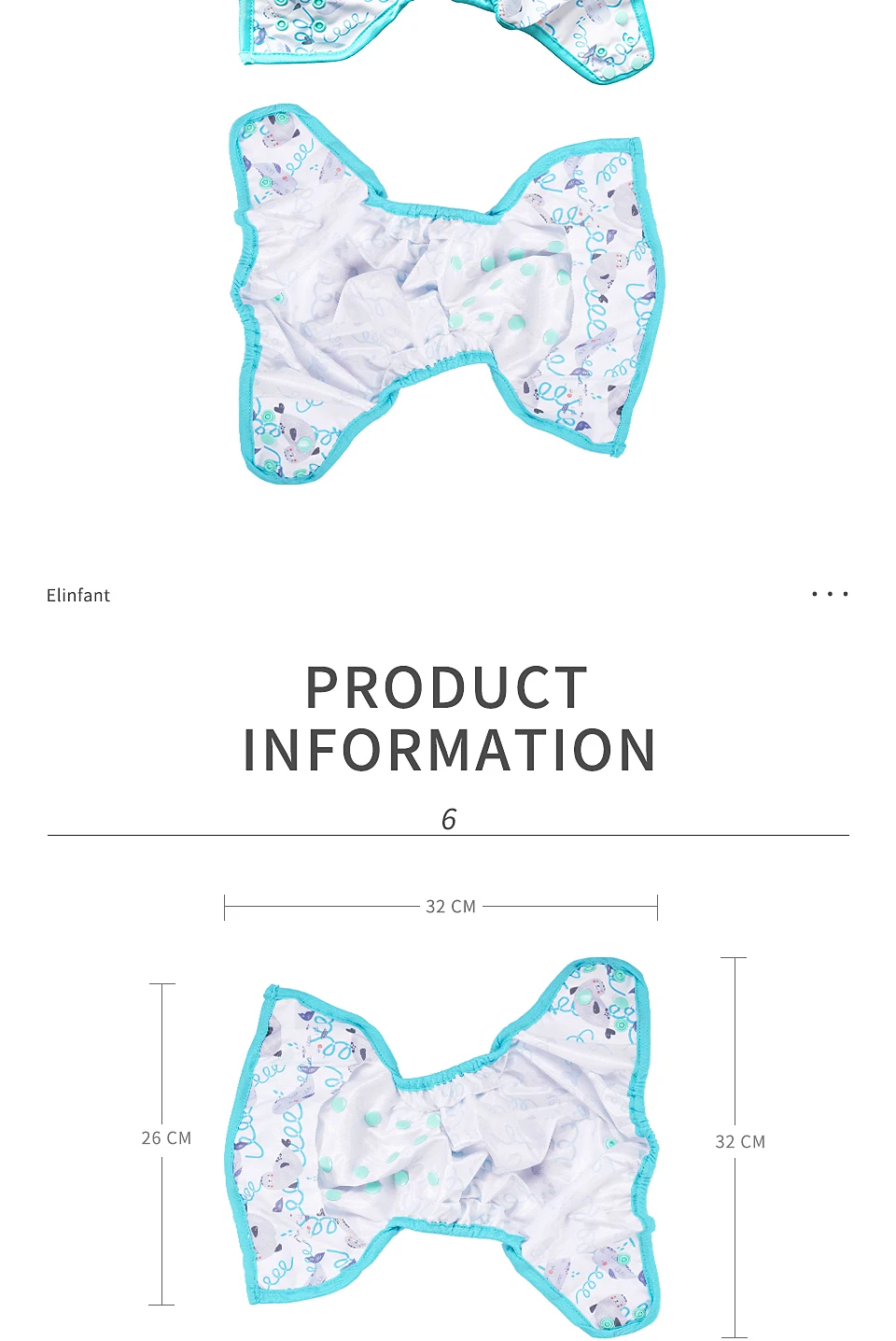 Elinfant Baby Windel Abdeckung Wasserdicht Dicht Qualität Verstellbare Abdeckung Fit 8 - 35 £ Wiederverwendbare Waschbar Tuch Windeln – Detail 8