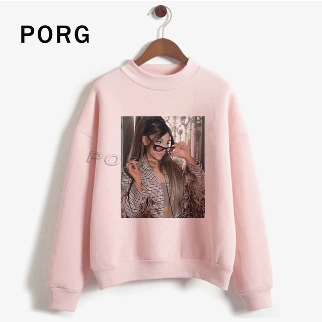 Ariana Grande O-Neck Pink Sweatshirt 1