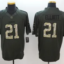 Stitiched, Dallas s Ezekiel Elliott Elite белый черный зеленый Салют Для мужчин Джерси
