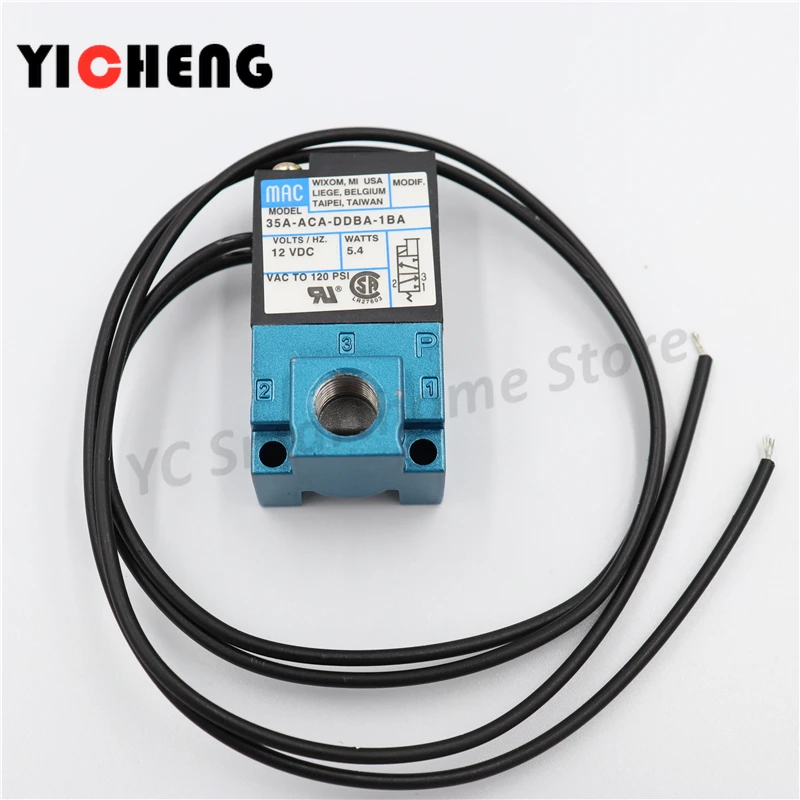 

solenoid valve 35A-ACA-DDBA high frequency valve marking machine dispensing machine valve DC12V Free 3Pcs 1/8 connector MAC