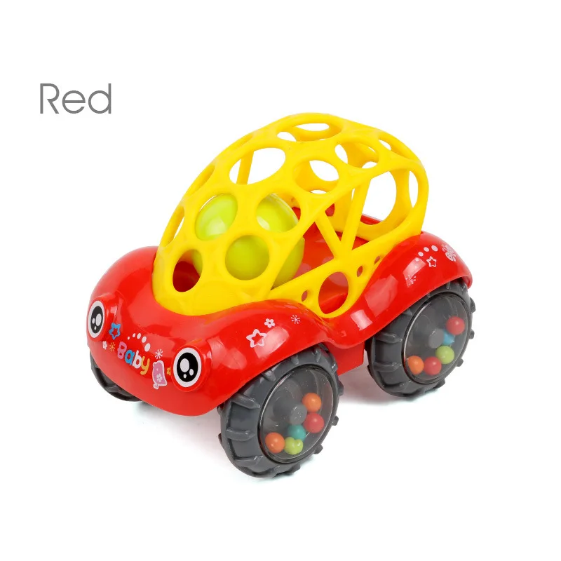 WJ599-Red Bearoom, детские погремушки, мобили, Fuuny, детские игрушки, интеллект, захватывающие десны, Мягкий прорезыватель, пластиковый ручной Колокольчик, молоток, развивающий подарок - Цвет: WJ599-Red