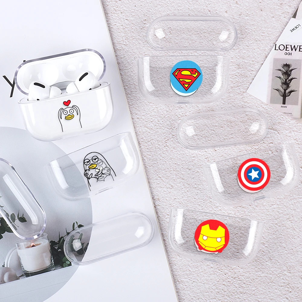Забавный милый чехол для наушников с рисунком из мультфильма Airpods Pro беспроводные