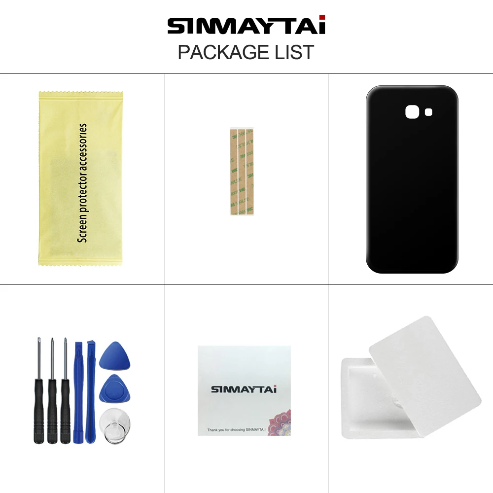 Задняя Батарея сзади Стекло чехол для Samsung Galaxy A3 A5 A7 A320 A520 A520F A720 Батарея чехол наклейка для корпуса